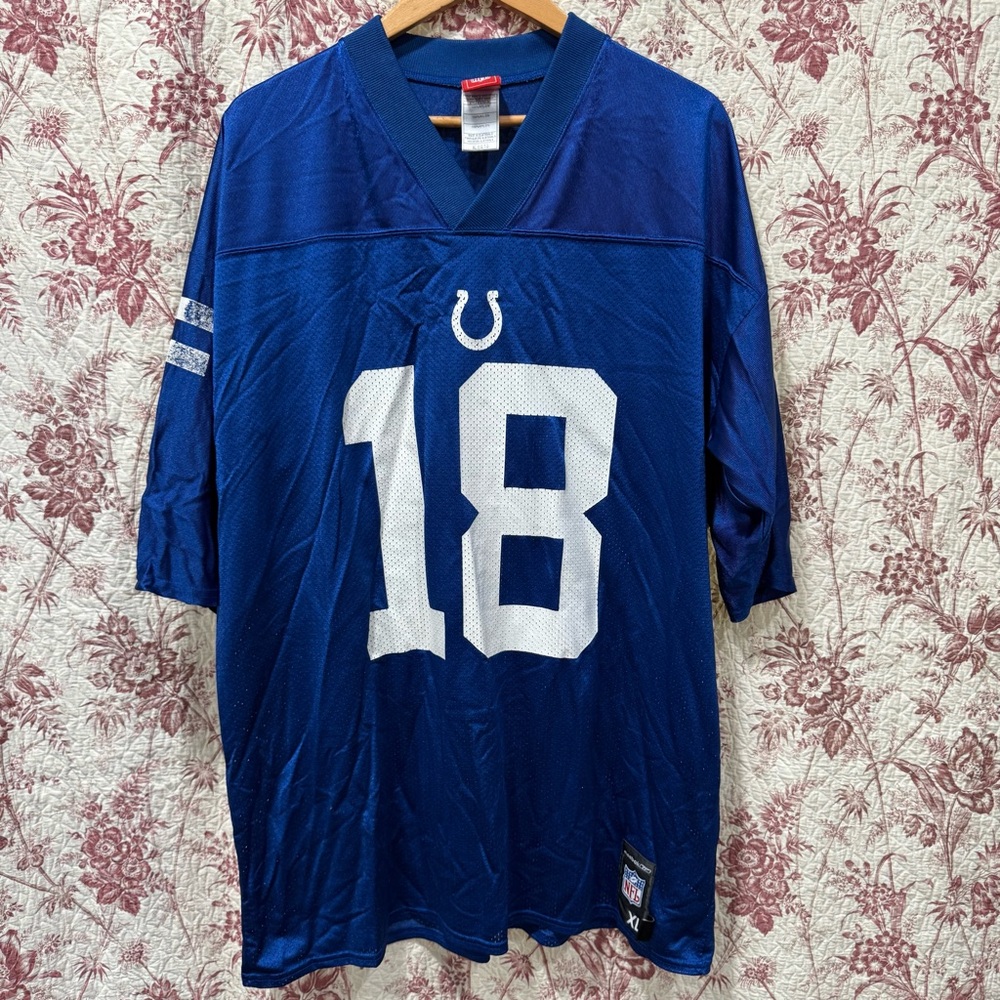 Reebok NFL Peyton Manning #18 Colts Jersey Blue Men’s XL